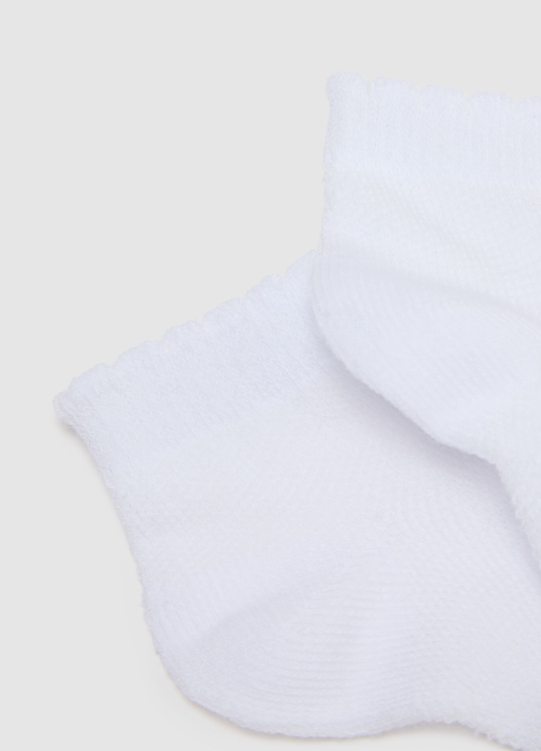 Twin pack of short multicolour cotton blend baby socks regular fit