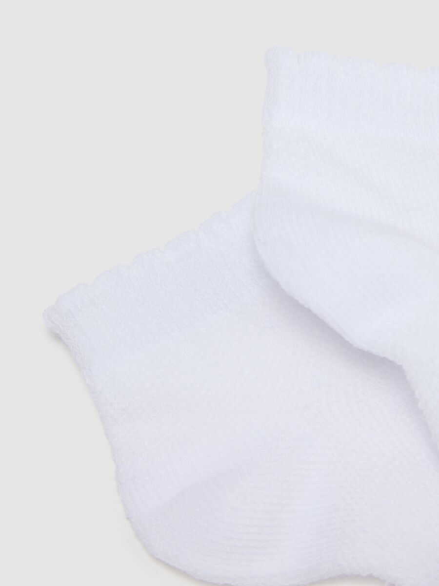 Twin pack of short multicolour cotton blend baby socks regular fit_1
