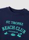 Blue pure cotton T-shirt for boys with print_3