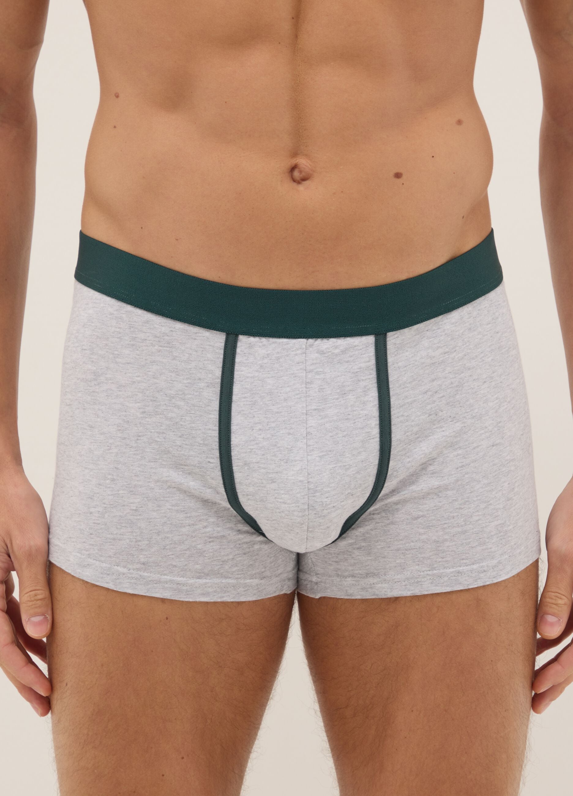 Multicoloured stretch cotton regular fit boxer trio