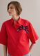 Red pure cotton shirt with chest pocket, oversized fit_1
