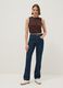 Brown Sleeveless Viscose Blend Tank Top - Regular Fit_2