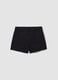 Girls&rsquo; black stretch cotton denim shorts, slim fit_4