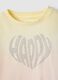Multicolour pure cotton t-shirt with lettering for girls_2