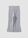 Girls&rsquo; grey flared leggings in organic cotton and stretch viscose_1