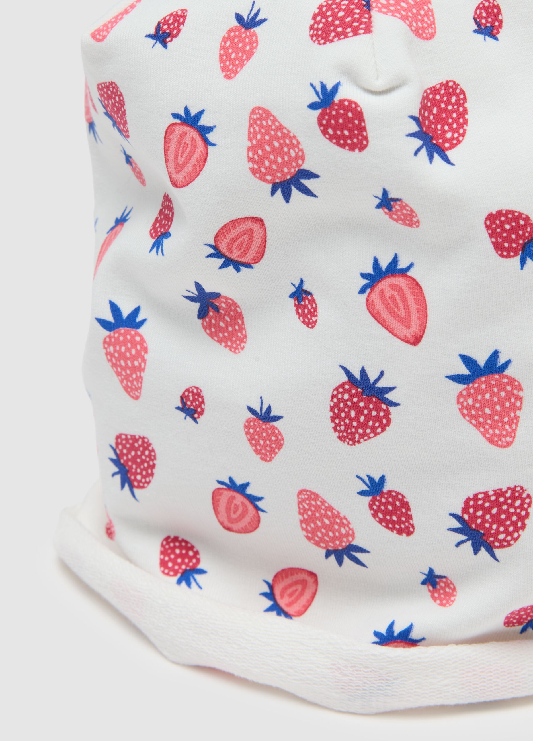 Multicolour stretch cotton cap with prints for girls