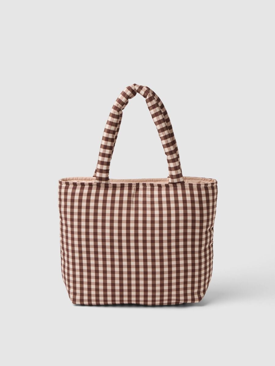 Multicolour Checkered Pure Cotton Shoulder Bag with Soft Handles_1