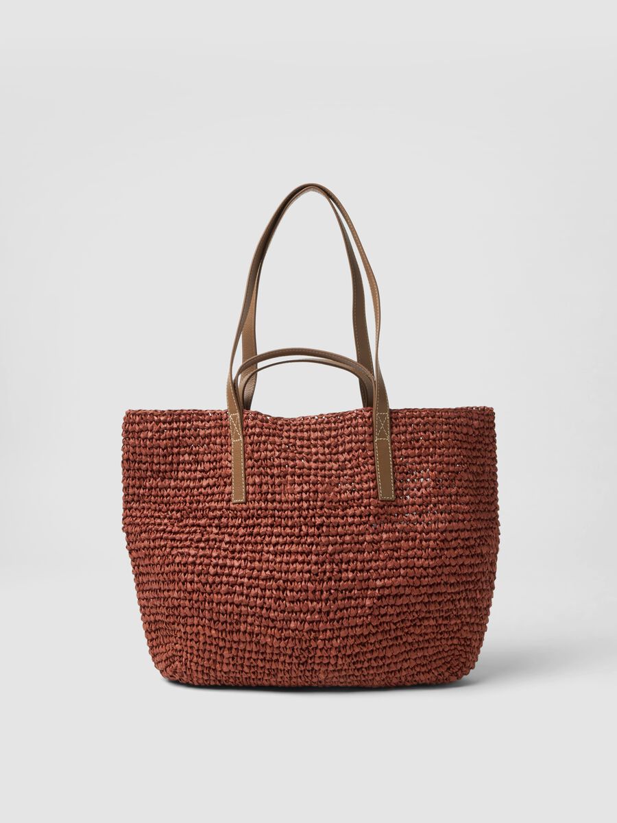 Borsa shopper in puro tessuto carta marrone_0