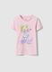 Girls' pink pure cotton T-shirt regular fit with print_0