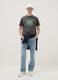 Grey pure cotton T-shirt regular fit with Boston Celtics print_1