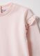 Pure cotton pink regular fit sweatshirt with frills for baby girl_2
