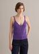 Purple pure cotton regular-fit knitted tank top_2
