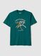 Green short-sleeve pure cotton T-shirt, regular fit_4