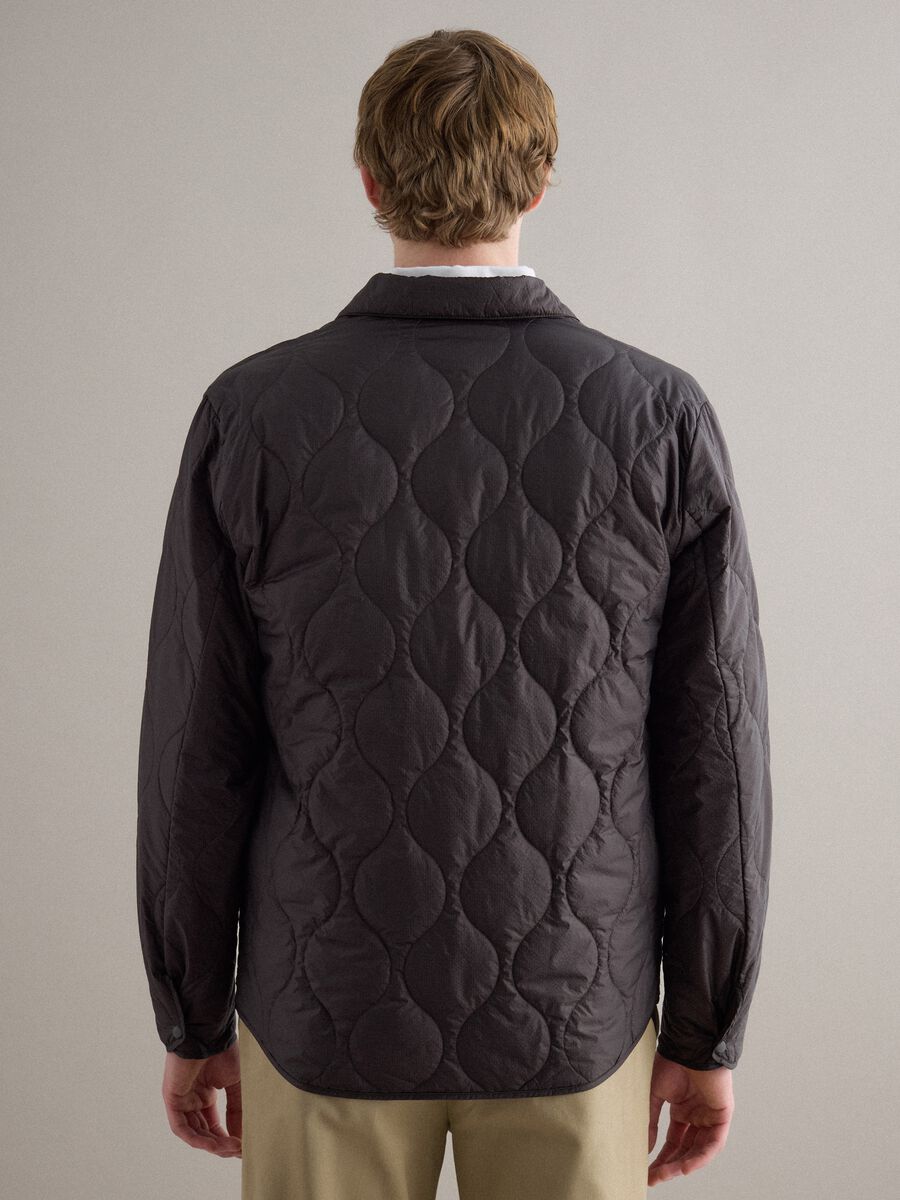 Brown husky jacket regular fit with zip_3