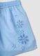 Light blue organic cotton pyjama shorts with embroidery_5