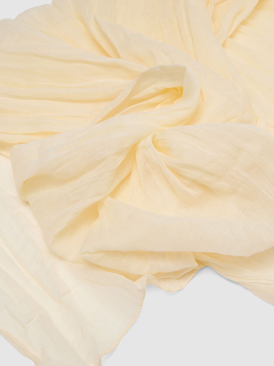 Beige pure cotton scarf_2