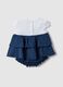 Multicolour pure cotton newborn romper with ruffles and fish_1