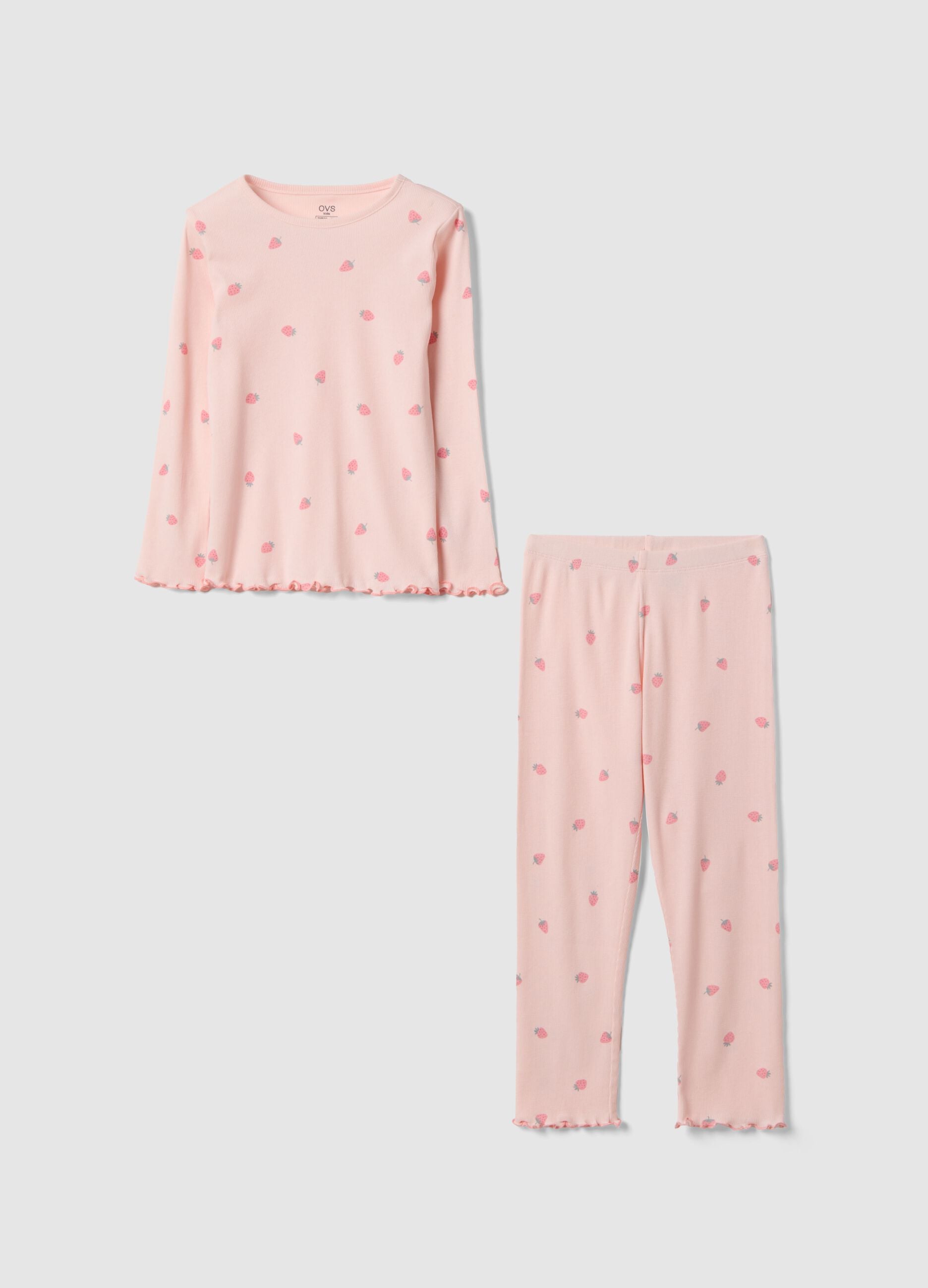 Long Pink Pajamas in Organic Cotton