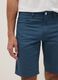 Blue pure cotton regular-fit Bermuda shorts_3