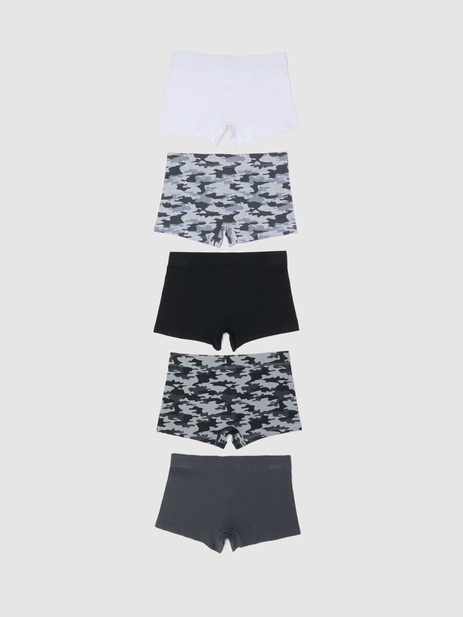 Multipack of Boys' Stretch Cotton Multicolour Boxers_1