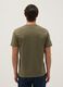 Regular fit green pure cotton t-shirt_2