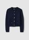 Regular fit blue cardigan in pure cotton with buttons_4
