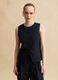 Blue Lyocell and Linen Regular Fit Waistcoat with Buttons_2