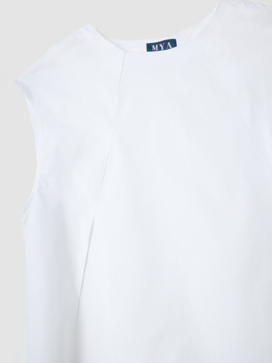 White stretch cotton blouse_5