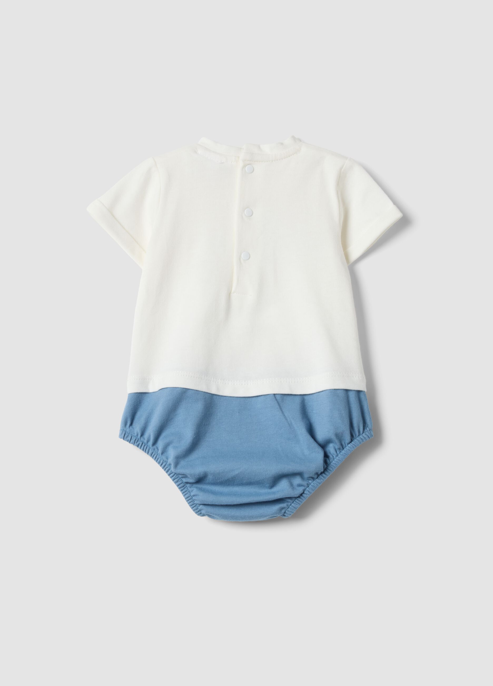 Multicoloured pure cotton baby bodysuit with Looney Tunes print