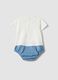 Multicoloured pure cotton baby bodysuit with Looney Tunes print_1