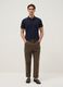 Short-sleeved blue pure cotton polo regular fit_1