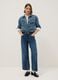 Blue regular fit pure cotton denim jacket_2