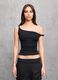 Black Asymmetric Tank Top_0