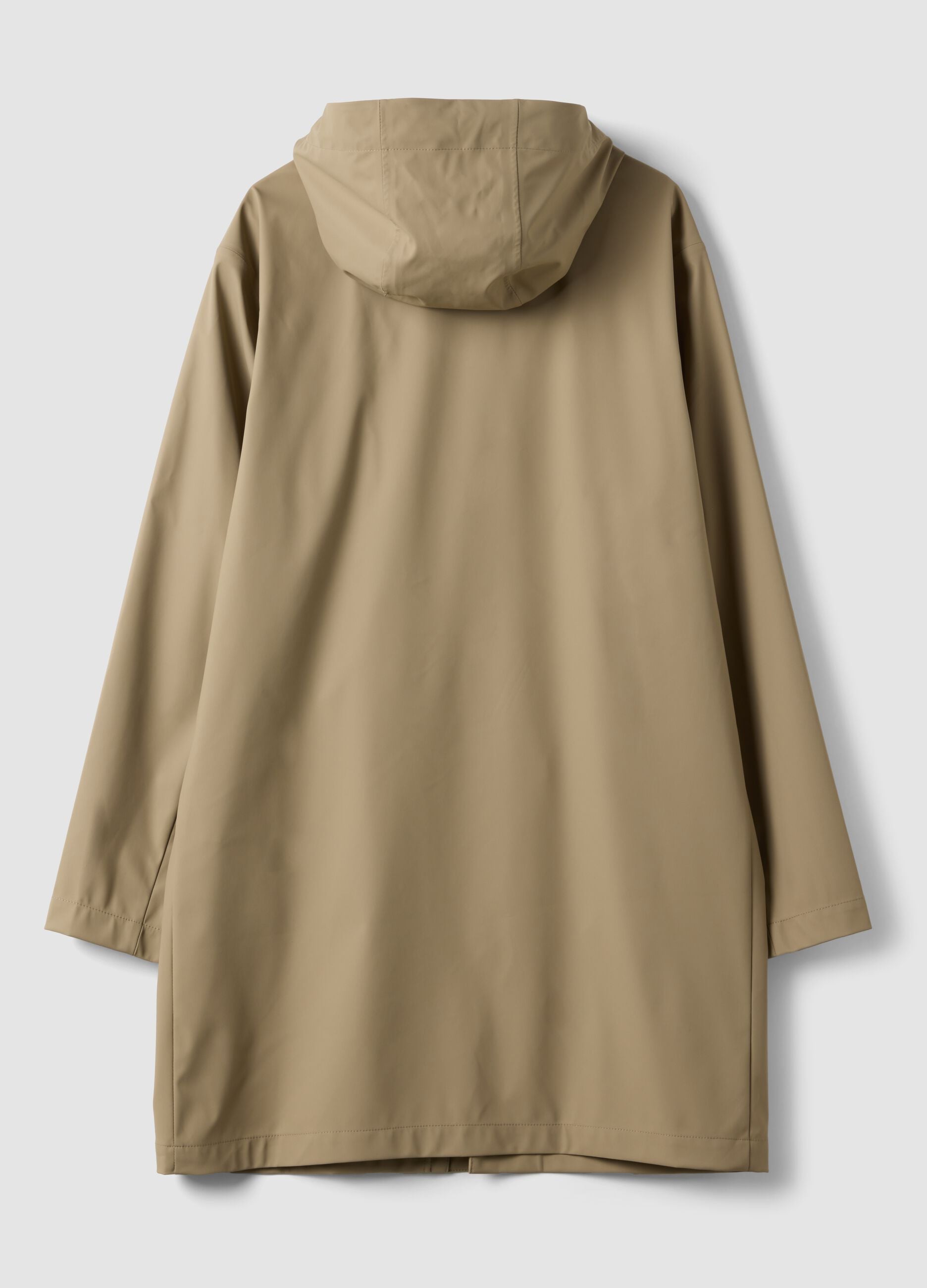 Impermeabile beige regular fit con zip