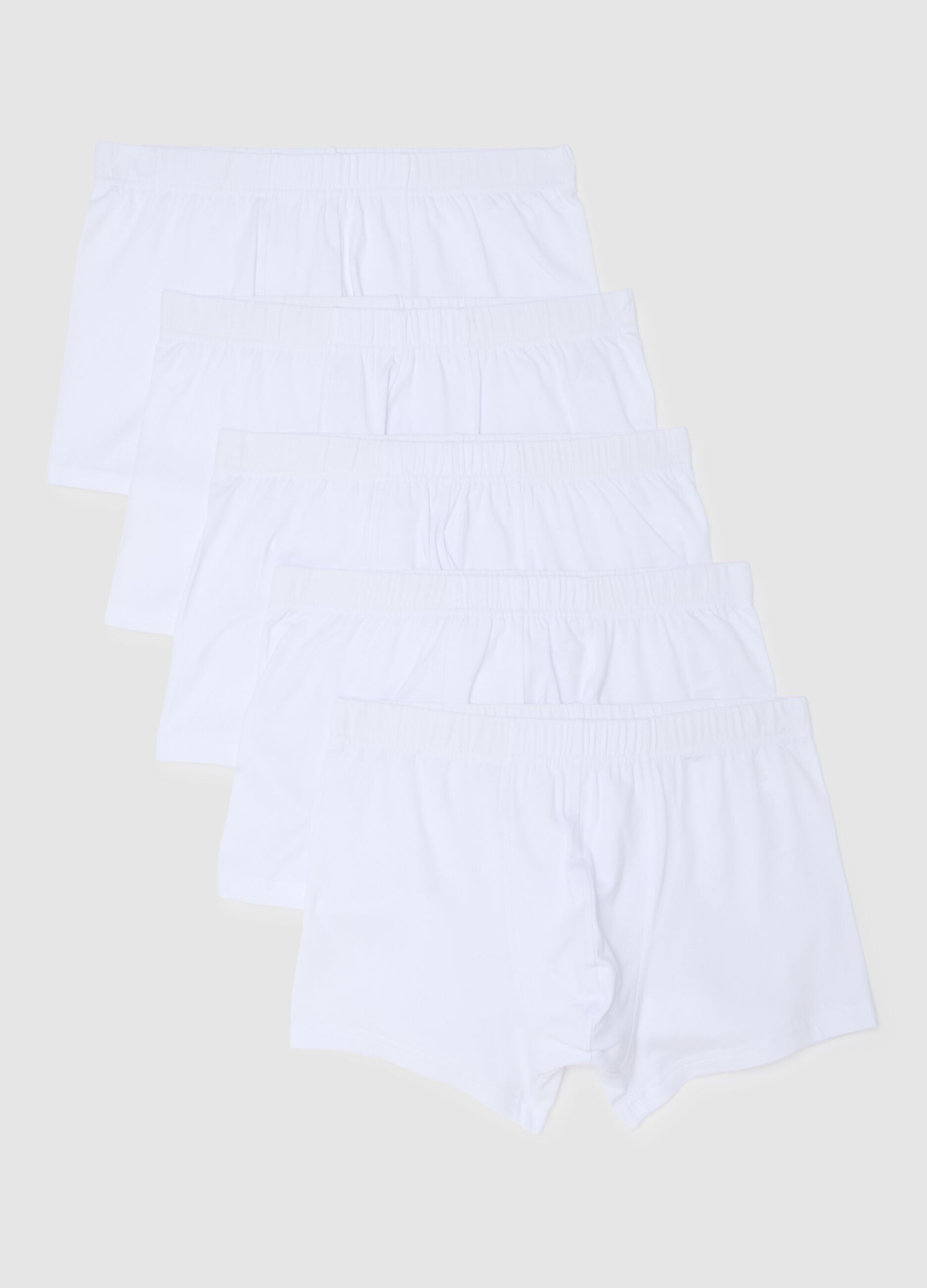 Multipack of white boxer shorts in stretch cotton regular fit