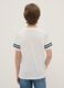 Boy's regular fit pure white cotton T-shirt with New York print_1