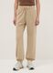 Pantaloni jogger in misto cotone beige regular fit_1