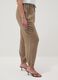 Brown viscose-linen blend jogger trousers, regular fit_3