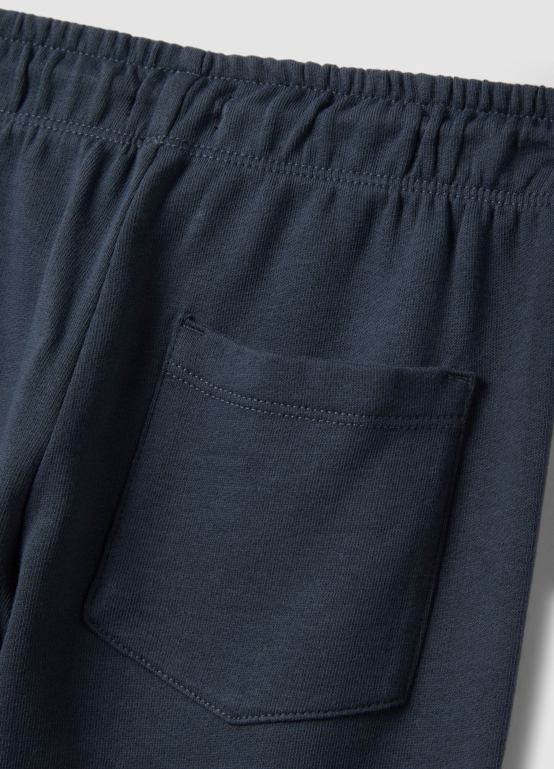 Children's Regular Fit Blue Cotton Jogger Trousers