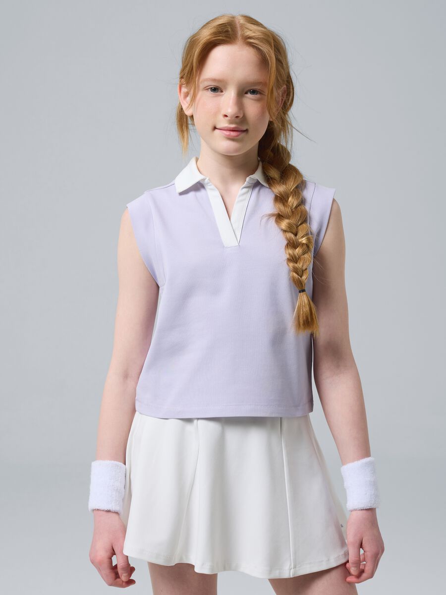 ALTAVIA COURT purple stretch-cotton sports polo shirt_0