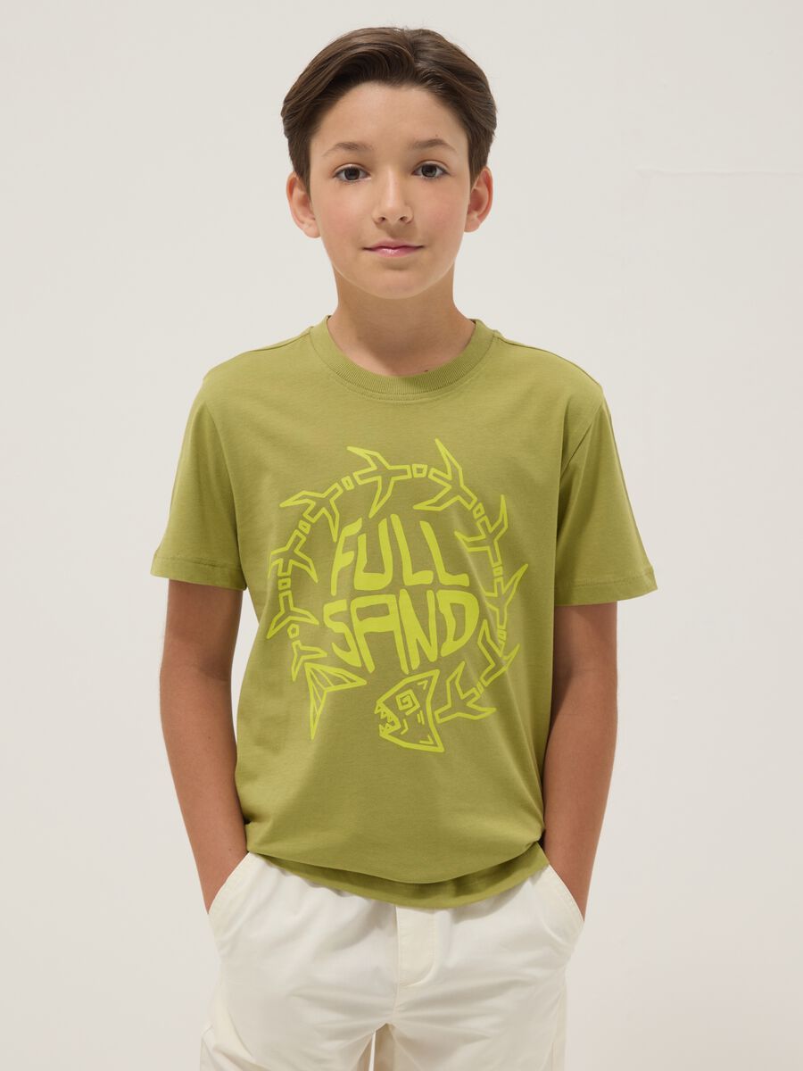 Green organic cotton short-sleeve T-shirt_1
