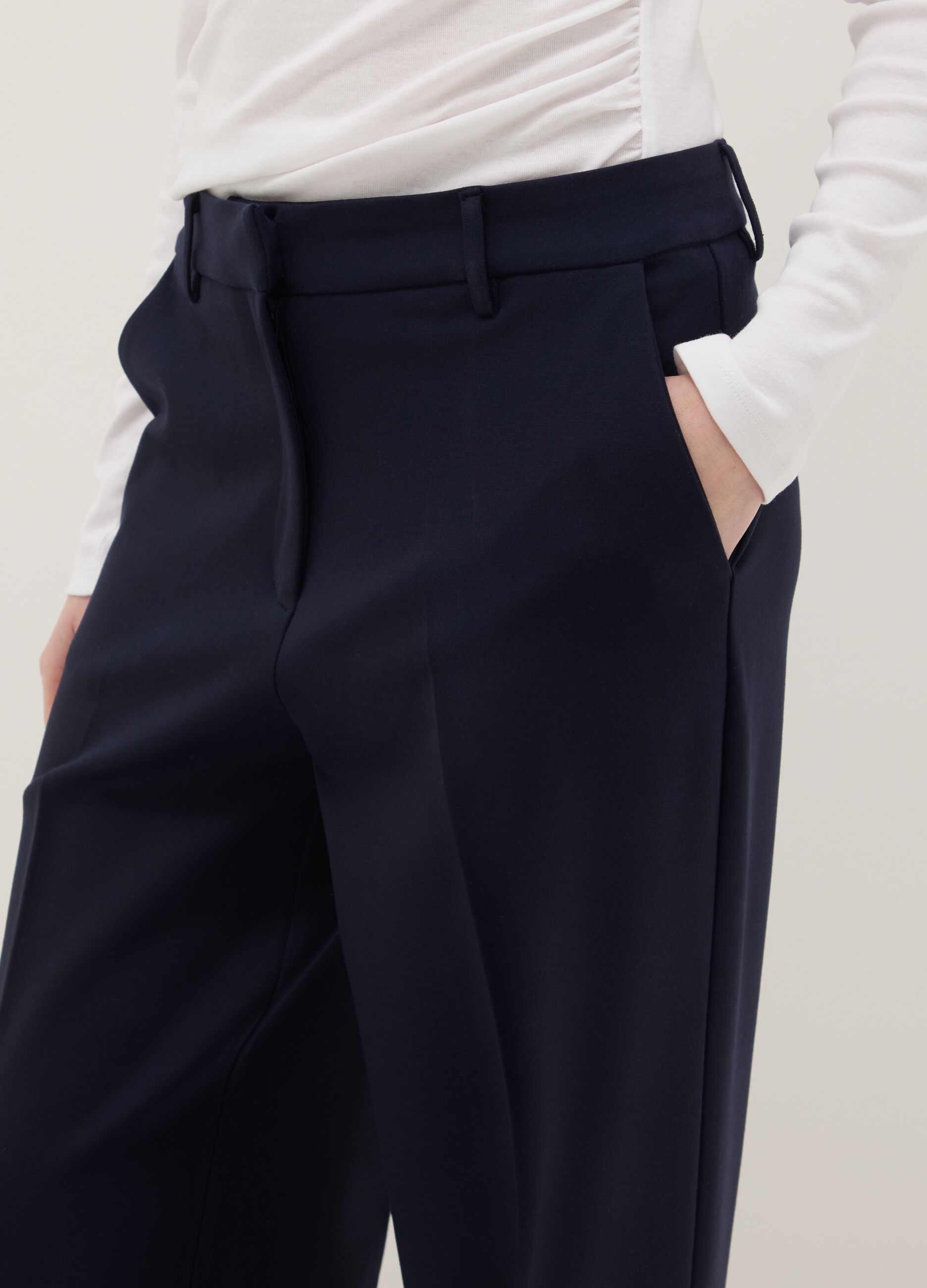 Blue Slim Fit Chino Trousers