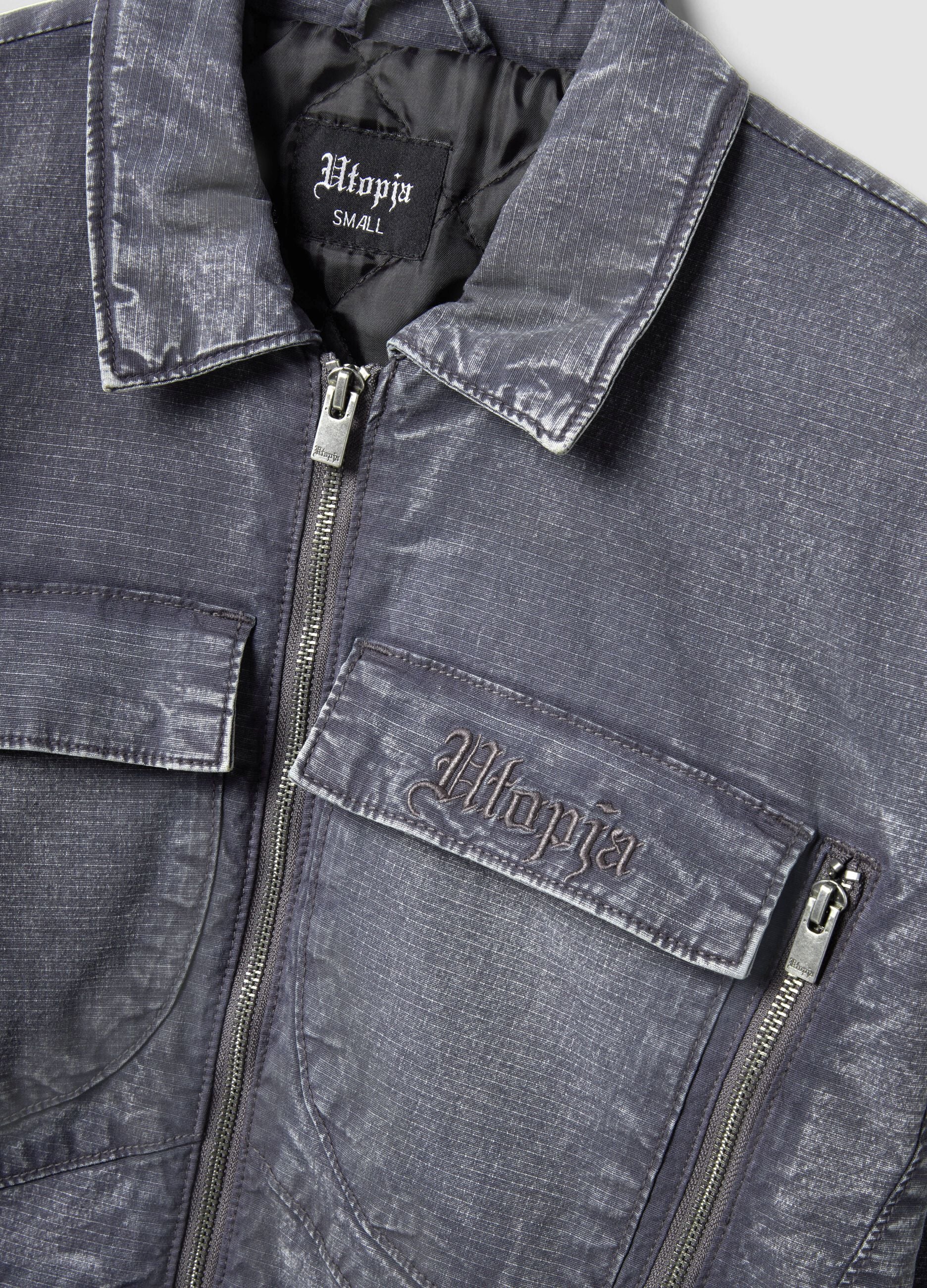 Washed Grey Work Jacket