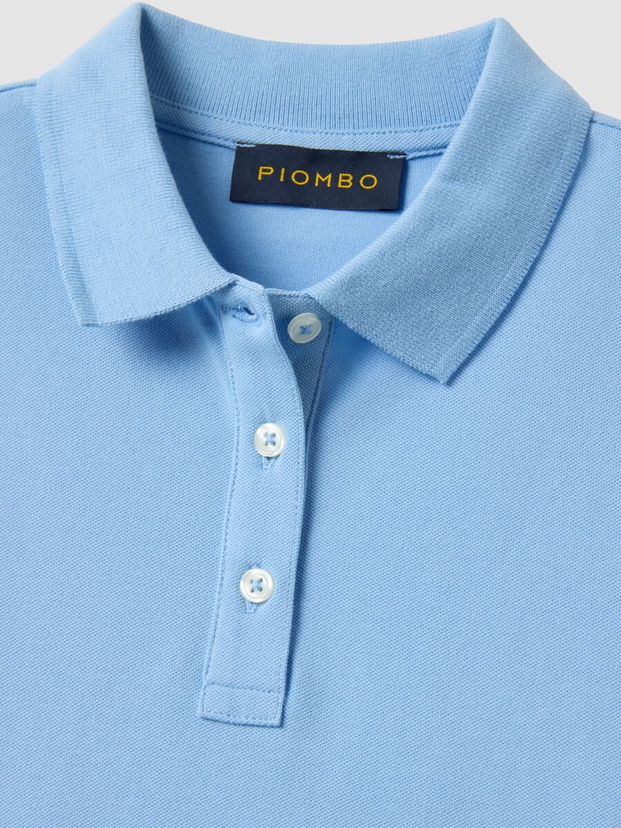 Brown polo shirt in pure organic cotton, regular fit_5