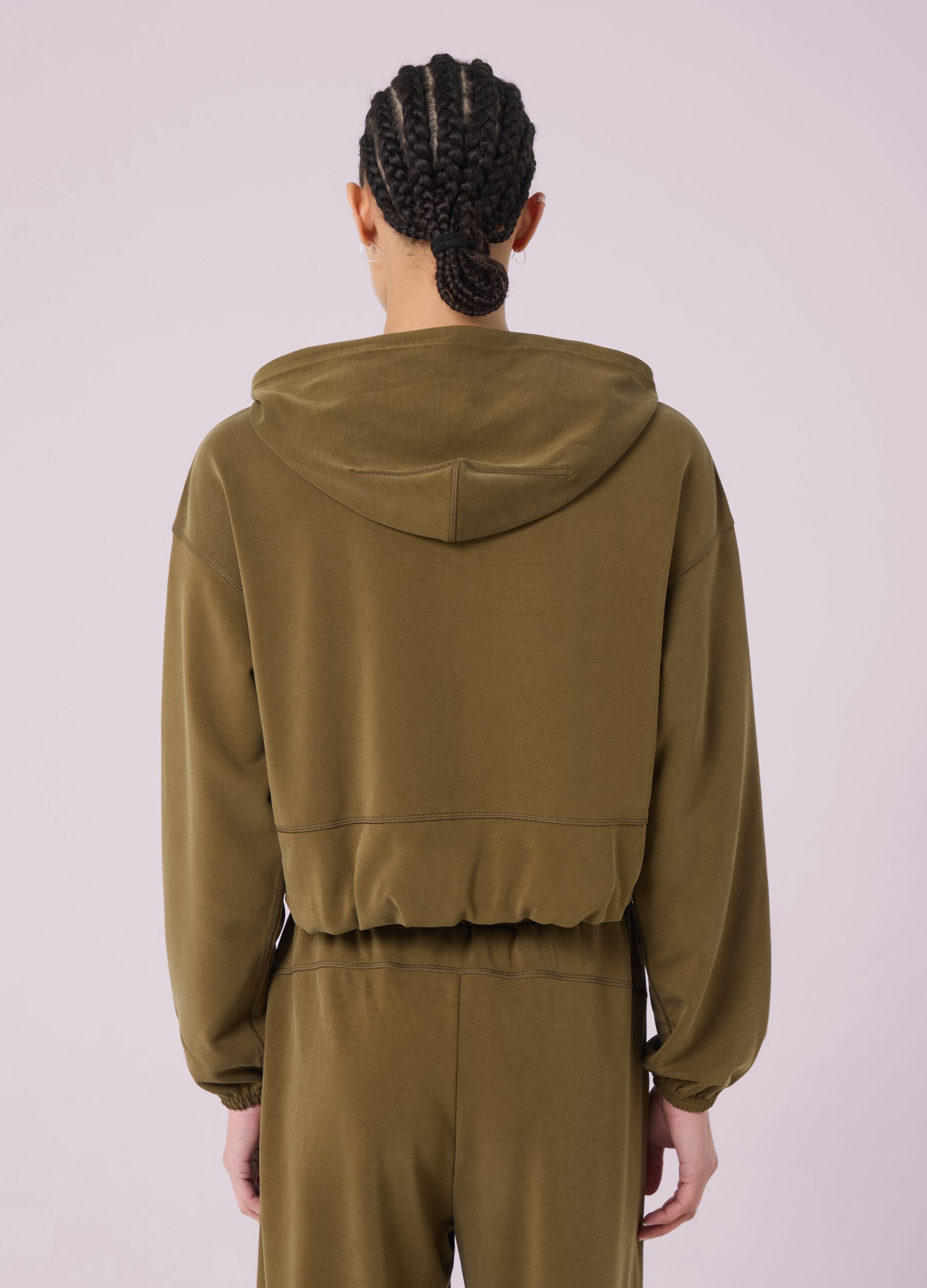 ALTAVIA STUDIO Hooded Full-Zip Crop