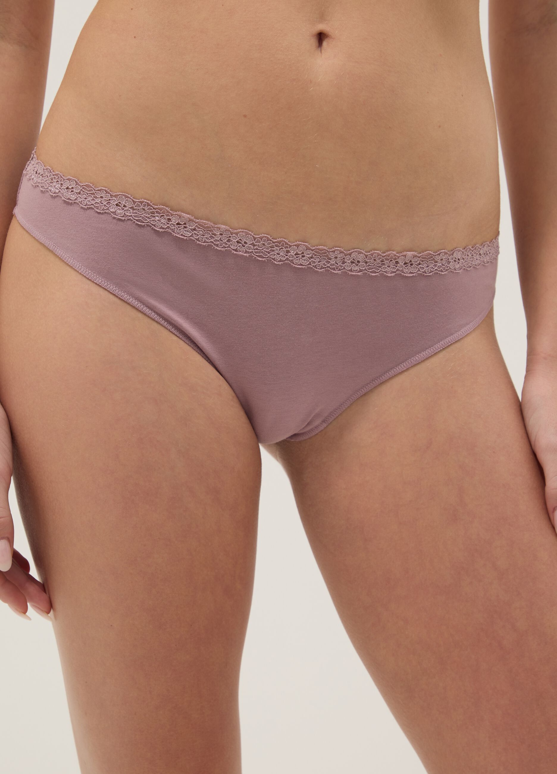 Pink Brazilian Stretch Cotton Regular Fit Briefs