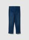 Blue Stretch Cotton Maternity Slim Trousers_4