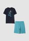 Boys&rsquo; multicolour pure cotton short pyjamas with prints_0