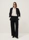 Black buttonless blazer, regular fit_1