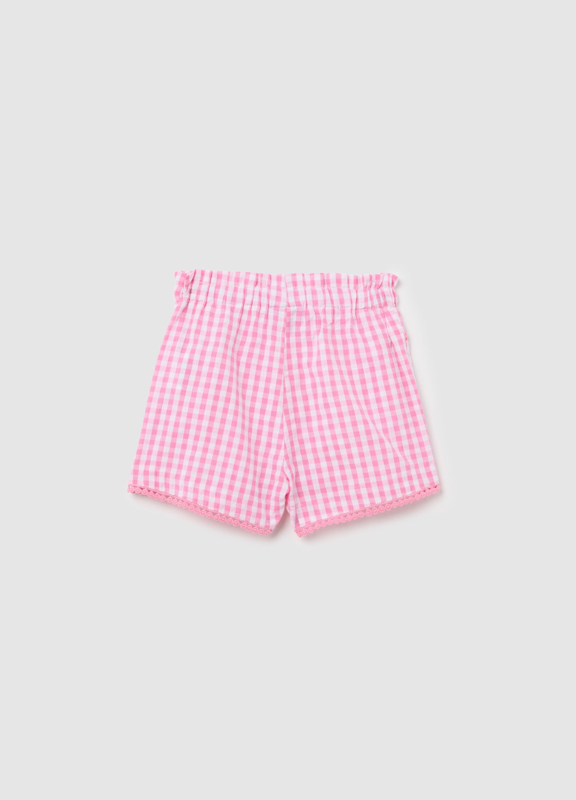 Girls&rsquo; multicoloured shorts in 100% cotton with regular fit